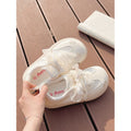 Summer breathable mesh white shoesgirlnew arrival look with skirt girl bread shoes easiest for matchcasual german training shoes