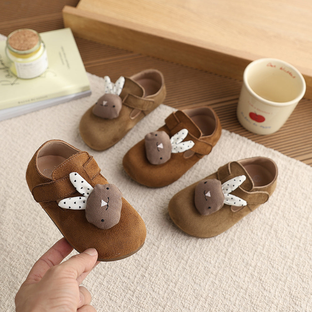 Vancahao little girl's cute cartoon birkenstock shoes  comfortable soft sole korean style girls' single shoes casual shoes