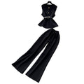 Accessible luxury british classy sense royal sister suit women's summer belt sleeveless tops + elastic waist drapedilm long pants