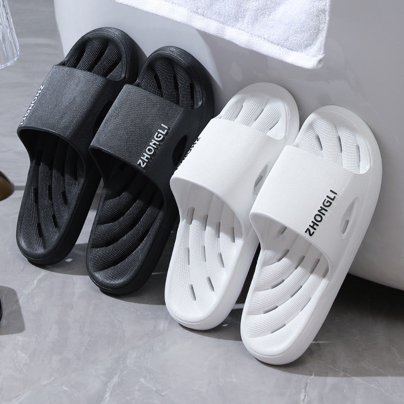 Manufacturer wholesale bath stepping on shit feeling slippers women's summer for home quick-drying non-slip bathroom non-slip sandals thick solemen