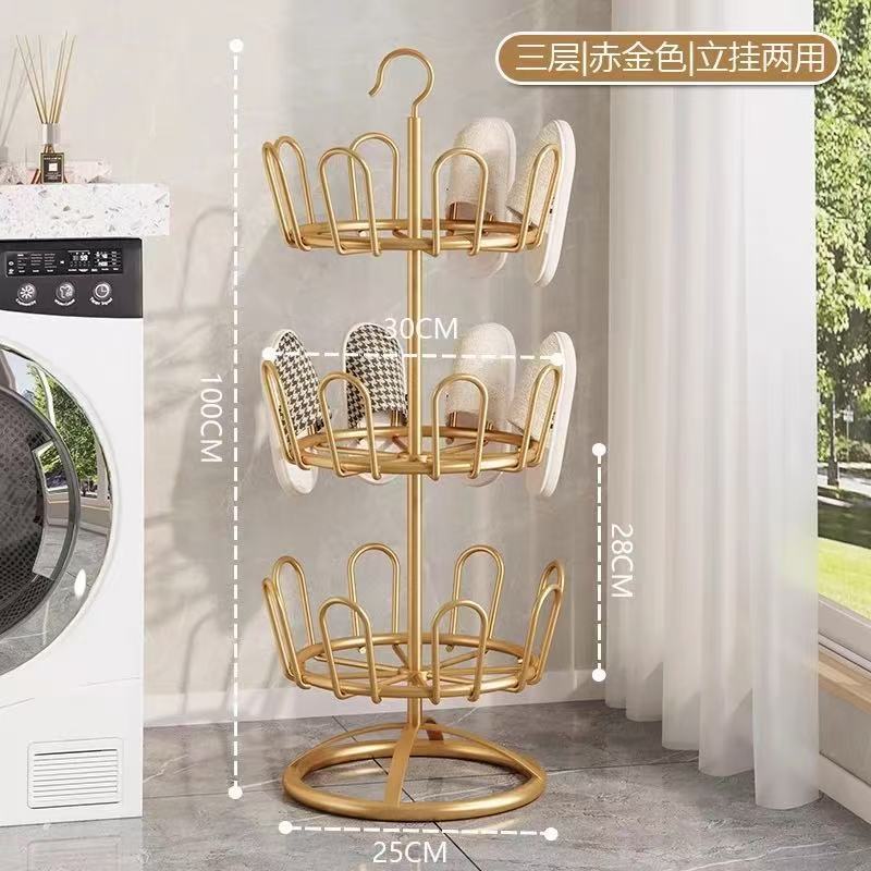 For home shoe drying handy gadget rotate multi-layer floor-standing iron balcony outdoor slipper shoe rack shelf multifunctional drying