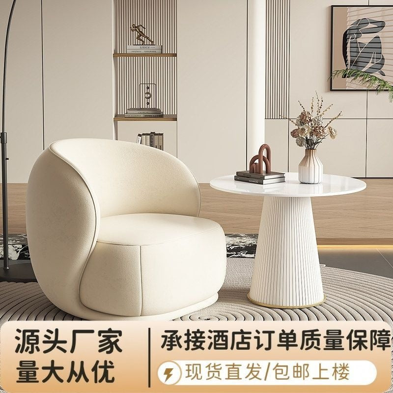 Balcony casual table and chair single sofa modern casual lazy casual chair creative designer reception negotiation combination