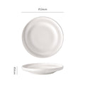 Nordic minimalist black and white ceramic steak plate - western dinner plate for restaurant, home, and hotel use - flat plate with unique creative presentation