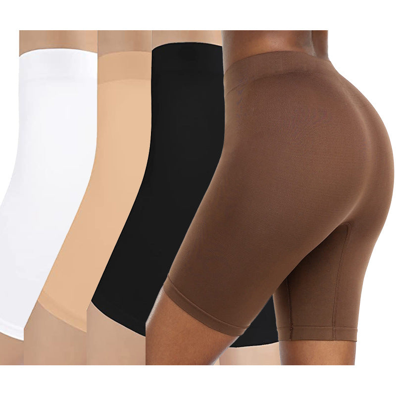 Customized  hot-selling seamless yoga shorts three-point high-waisted sports nude tight boxer fitness shorts
