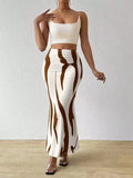 cross-border fashion zebra print slimming & lengthening bestselling high-waisted fishtail pencil mini dress