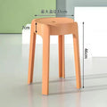 Influencer-approved fashionable plastic stool - thickened, stackable, round stool for home use - nordic dining stool - minimalist creative windmill stool - wholesale