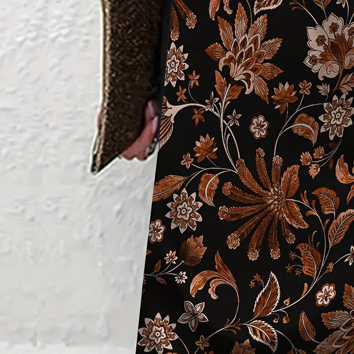 wholesale women's short-sleeved dresses, fashionable women's dresses for spring, summer, and autumn, new cross-border printed designs