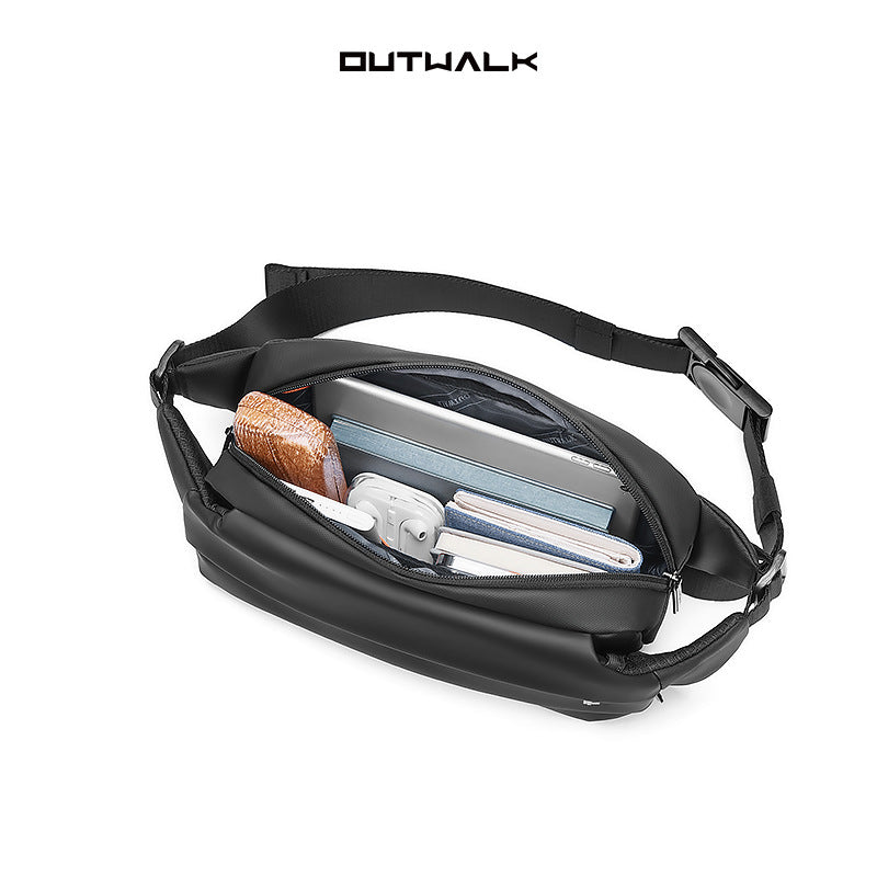 New Men's Crossbody Bag Multifunctional Large Capacity Business Small Backpack Functional Breast Bag Men's Shoulder Bag Men's Satchel Tide