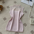 Lazy work clothing style silmsweet knitting vest women's summer sleeveless patchworksense of design topselegant suspender