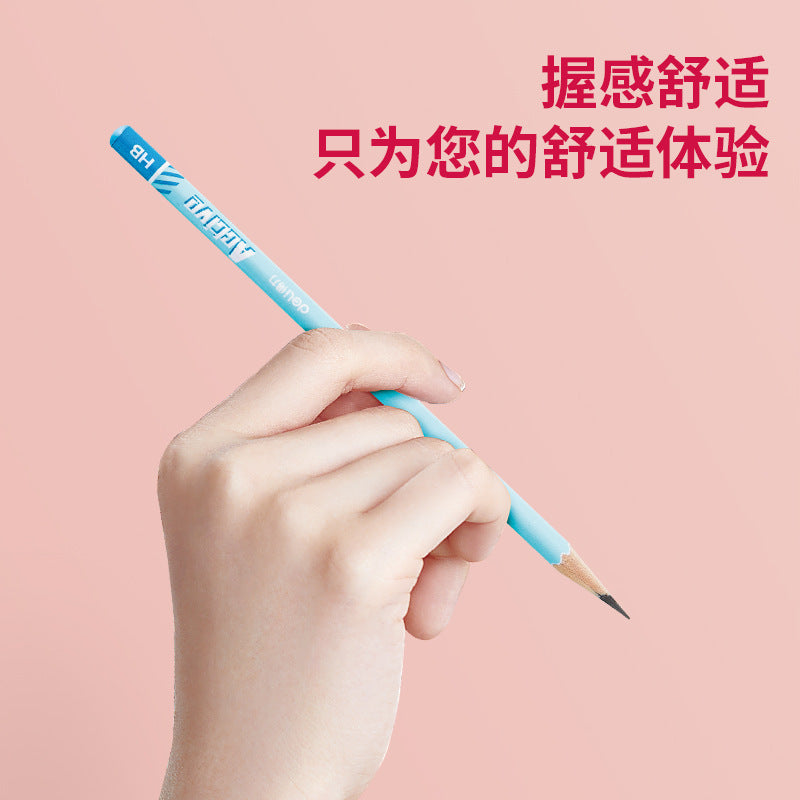 Deli S900 triangle pencil HB paper box is easy to use, corrective grip pencil, student wooden writing pencil