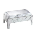 Marble pattern stainless steel buffet warmer - 9l hydraulic buffet stove - hotel & wedding food warmer - in stock
