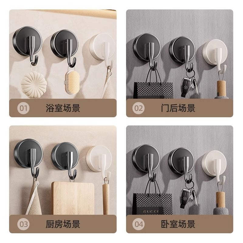 Suction cup hook, no need to punch holes, bathroom strong non-marking adhesive load-bearing bathroom kitchen door back wall towel sticky hook