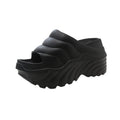 2025 new eva high heel slippers, fashionable chunky sole trendy slippers, 10cm women's slippers for outdoor wear, in-stock ins style