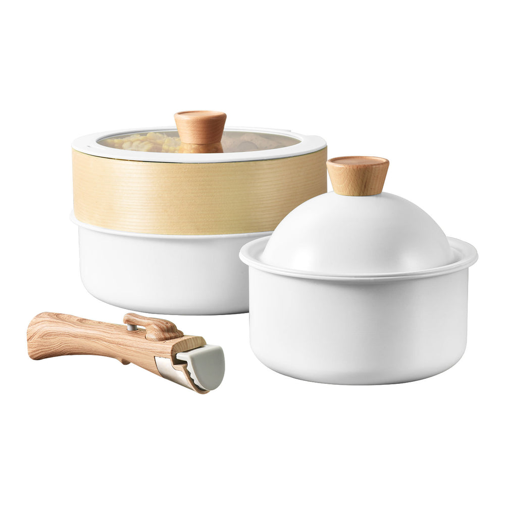 Oem personalizedfor homesuit pot casual fresh thickened double bottom soup pot milk pot frying pan combination gift pot