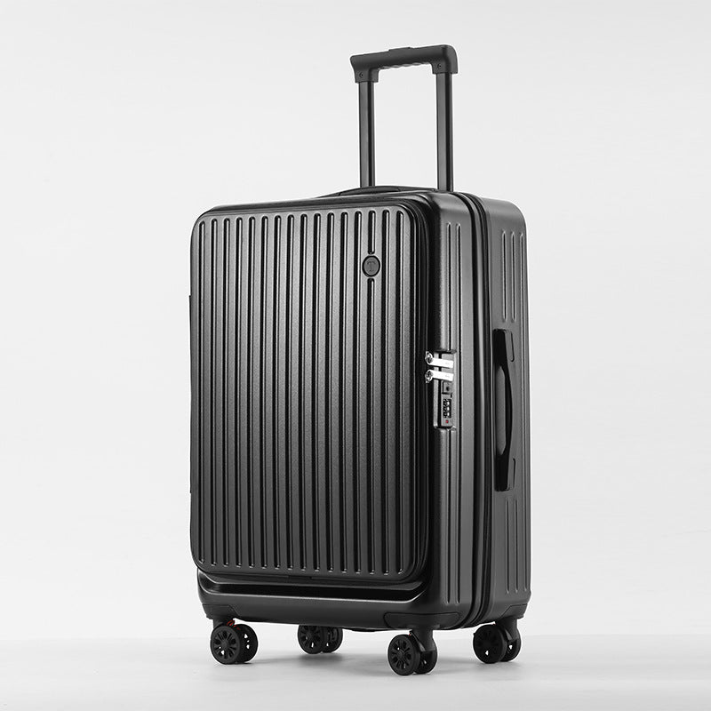 Side open expandable suitcase 24-inch ultra-light trolley case 20-inch boarding case three-piece suitcase password bag