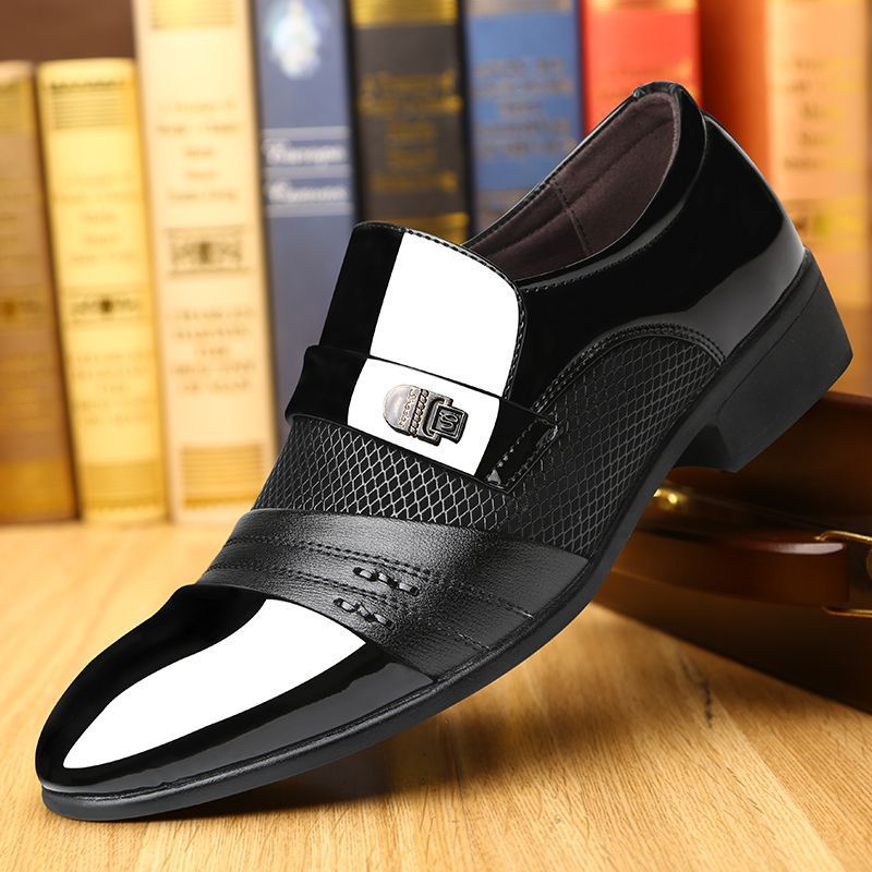 New men's leather shoes: lightweight, casual, durable, business-ready, spring/autumn style, round toe, soft leather, breathable, work & formal dress shoes