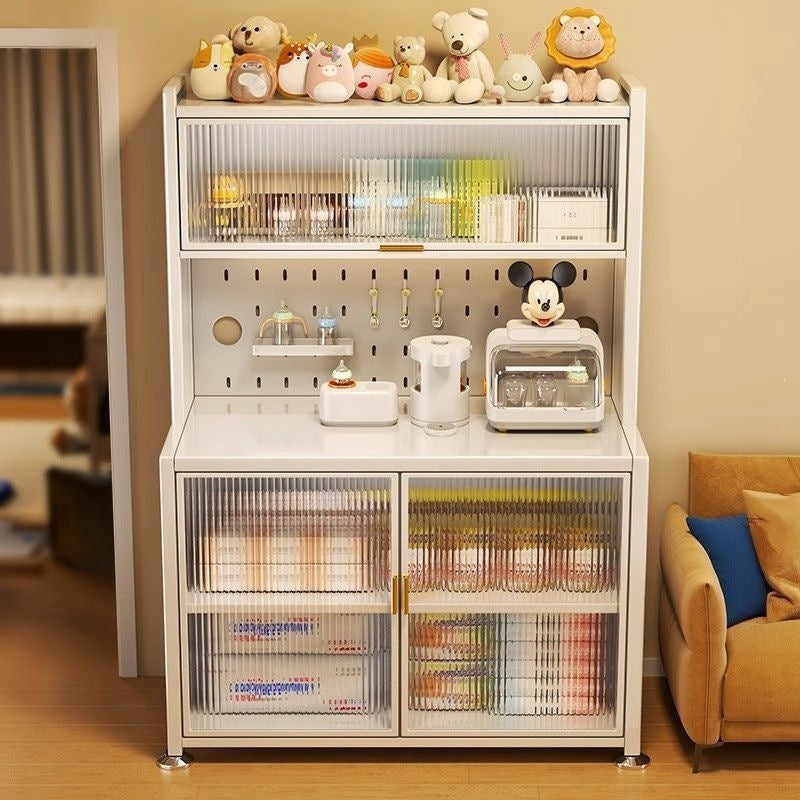 Kitchen baby feeding station organizer cabinet, baby supplies storage rack, freestanding multi-tier large capacity storage cabinet