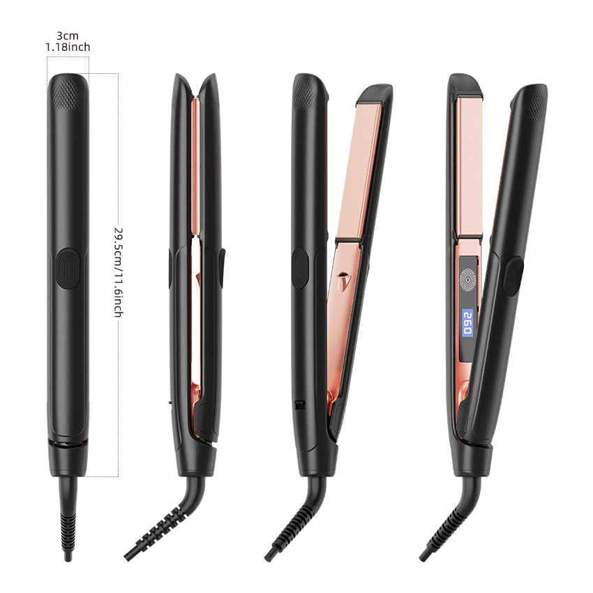 Cross-border touch screen hair straightener, negative ion splint to straighten hair, curling iron straightener