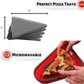 Reusable silicone pizza box, collapsible triangular pizza container, takeout lunch box, heatable food container
