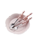 Light luxury style ins knife, fork, spoon, pearl handle, stainless steel tableware, creative fork, household high-looking mooncake knife and fork
