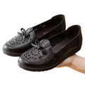 Soft leather soft bottom ladieswear shoes flatsabrasion resistantwaterproofbows work shoes wechat group purchase live broadcast one piece dropshipping