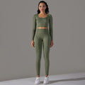 new arrival seamless jacquard knitting yoga wear breathable tight sports suit high waist hip lifting running fitness wear