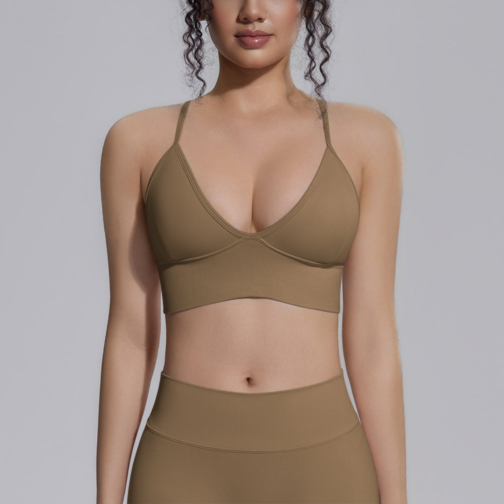 fashion seamless knittingpure color tight back sports intimates sports running fitness yoga clothes vest women
