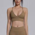 fashion seamless knittingpure color tight back sports intimates sports running fitness yoga clothes vest women