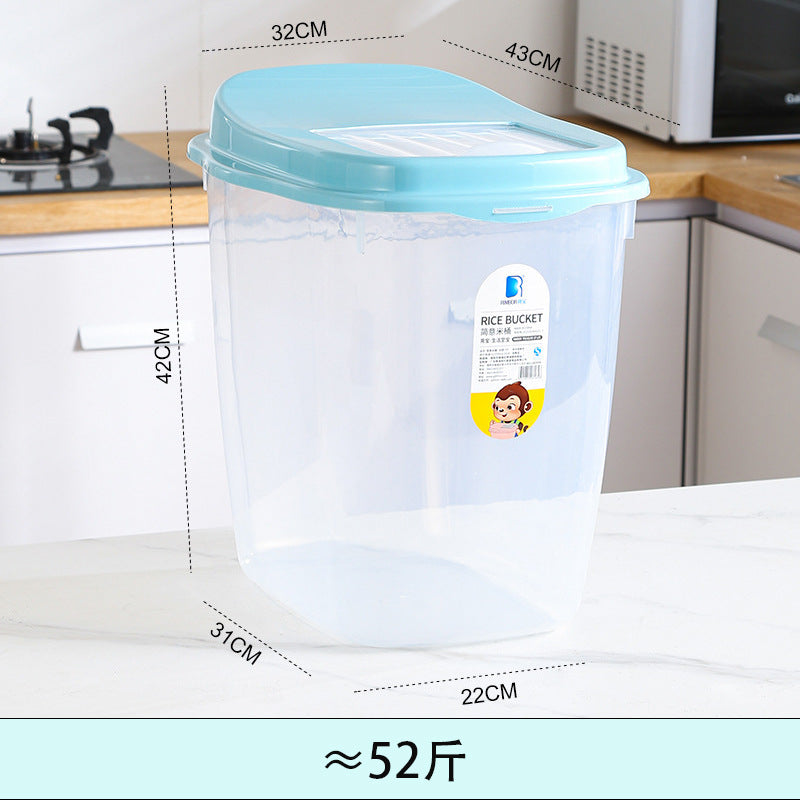 Large-capacity rice storage box Household sealed rice bucket Insect-proof and moisture-proof sealed flour storage Grain storage box wholesale