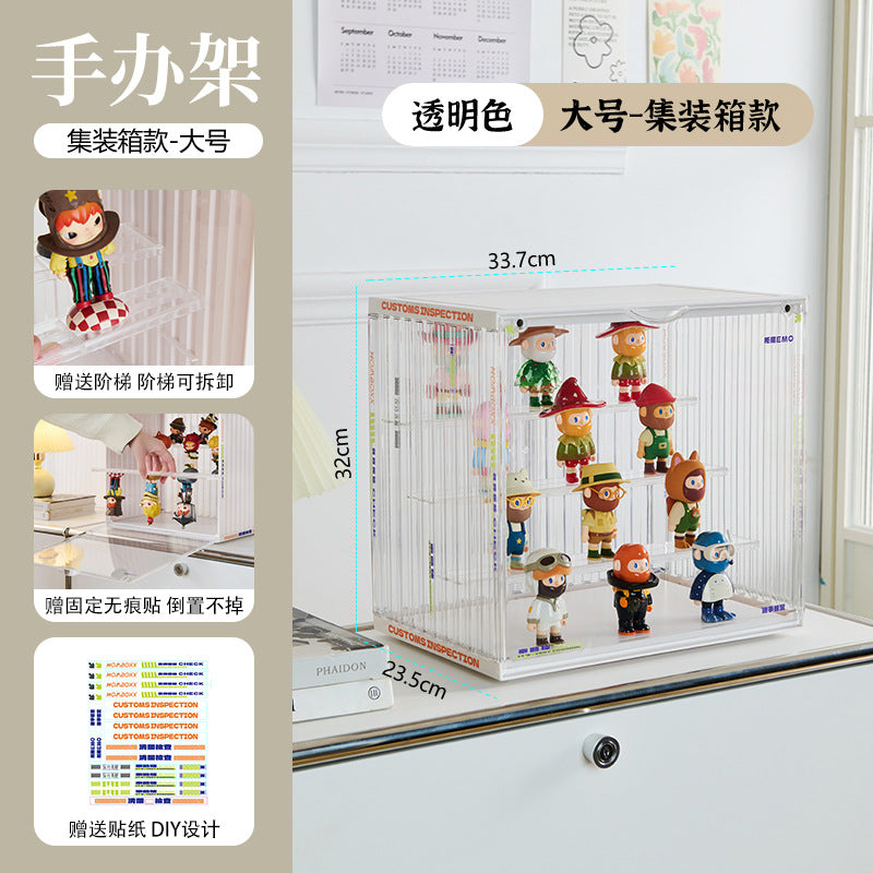 Blind box storage display stand POP MART display box figure popmart container cabinet box PET material