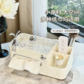 Multifunctional tissue box living room tissue box high-end light luxury for home coffee table classy remote control storage box creative