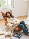Single japanese style tatami bay window lazy sofa bed backrest chair dormitory student for home armrest plaid chair