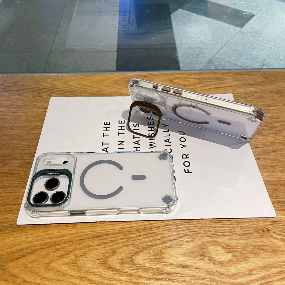 New lens holder compatible with apple 17 magnetic phone case, c-port transparent drop-proof iphone 16 pro protective case