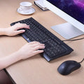 Hp km100 wired mouse and keyboard usb combo set - desktop & laptop compatible - business office keyset