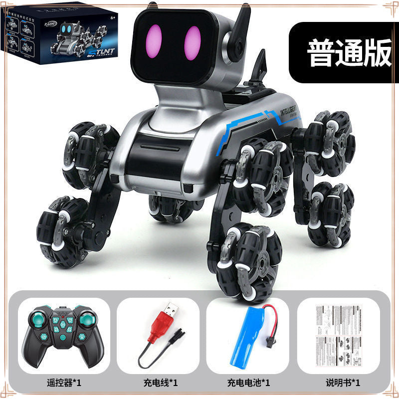 Mechanical eight-wheel machine dog hand induction remote control four-wheel drive car electric robot boys and girls stunts children's toys