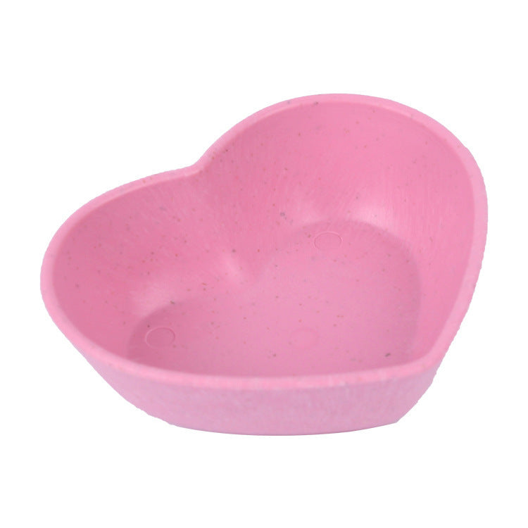 Love dish, seasoning dish, soy sauce dish, japanese small dish, vinegar dish, dipping dish, snack dish, plastic dish, wheat straw dish