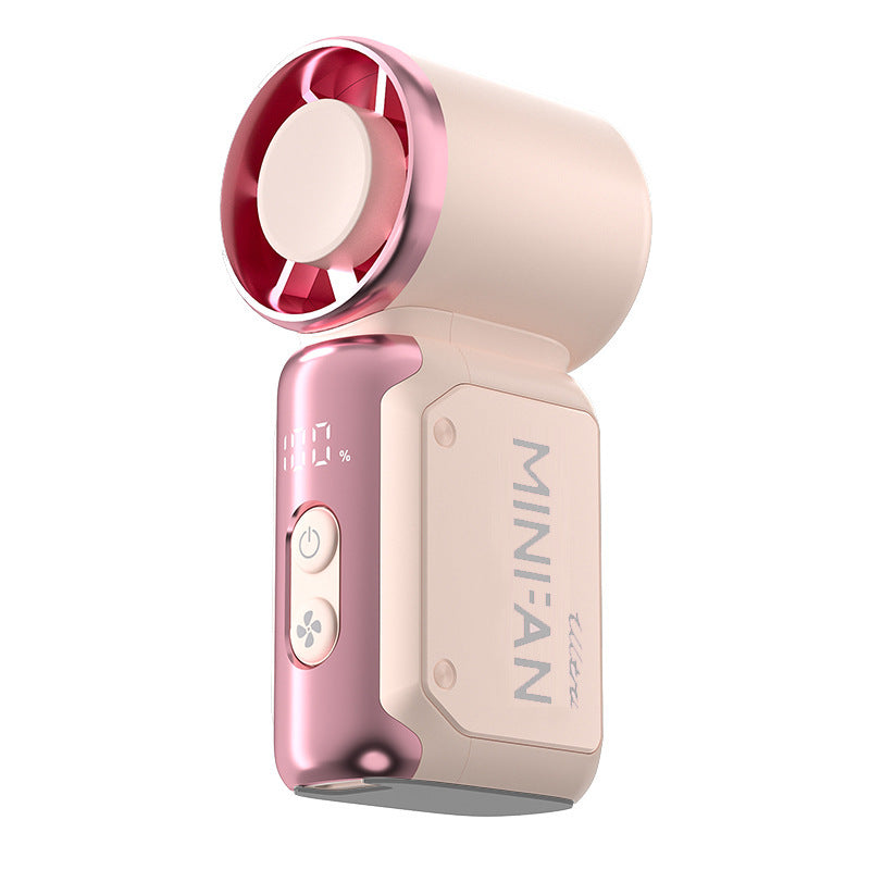 violent high-speed small fan usb rechargeable portable digital display pocket mini handheld ice compress fan jf157