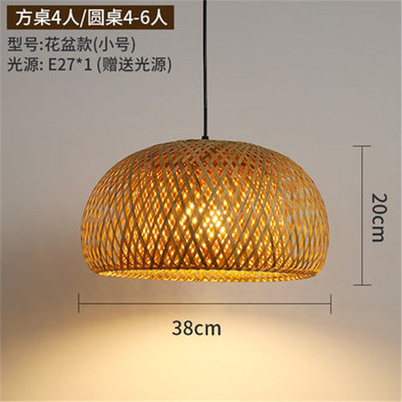 Lantern Bamboo Art Chandelier Bar Bed and Breakfast Tea Room Hot Pot Restaurant Hotel Simple Japanese Restaurant Bamboo Catering Shop Lighting