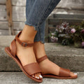 Plus size women's casual sandals for export - spring/summer  open-toe flat roman sandals - wholesale fashion slides & slippers