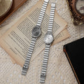 new arrival alloy bamboo steel band oval case arabic numerals watch factory direct sales quartz watch