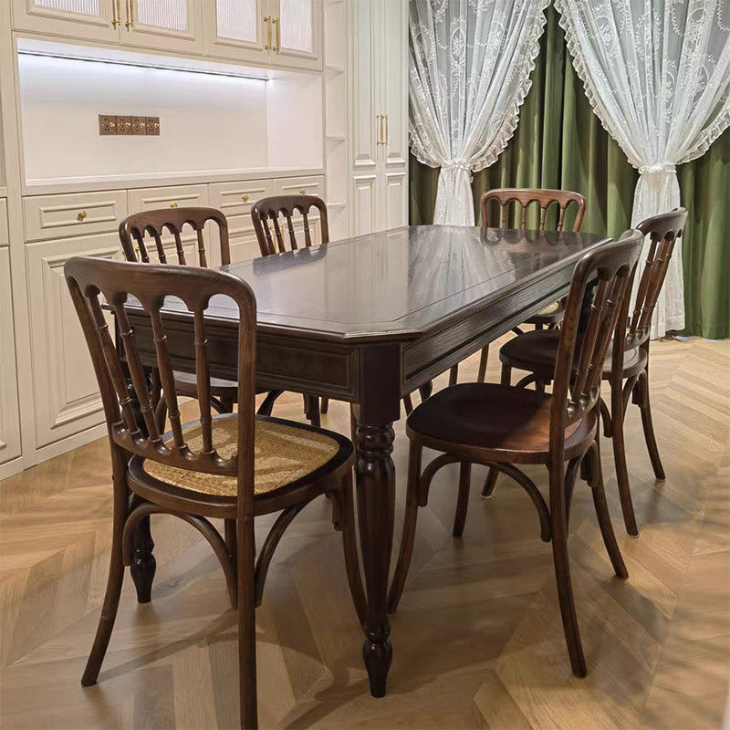 Dining chair for home solid wood vintage ash wood cafe restaurant b&b napoleon dining table chair american retro chair