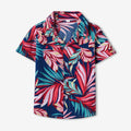 children's clothing, new boys' short-sleeved shirts, vacation beach style floral shirts, boys' short-sleeved shirts, children's shirts for boys, summer