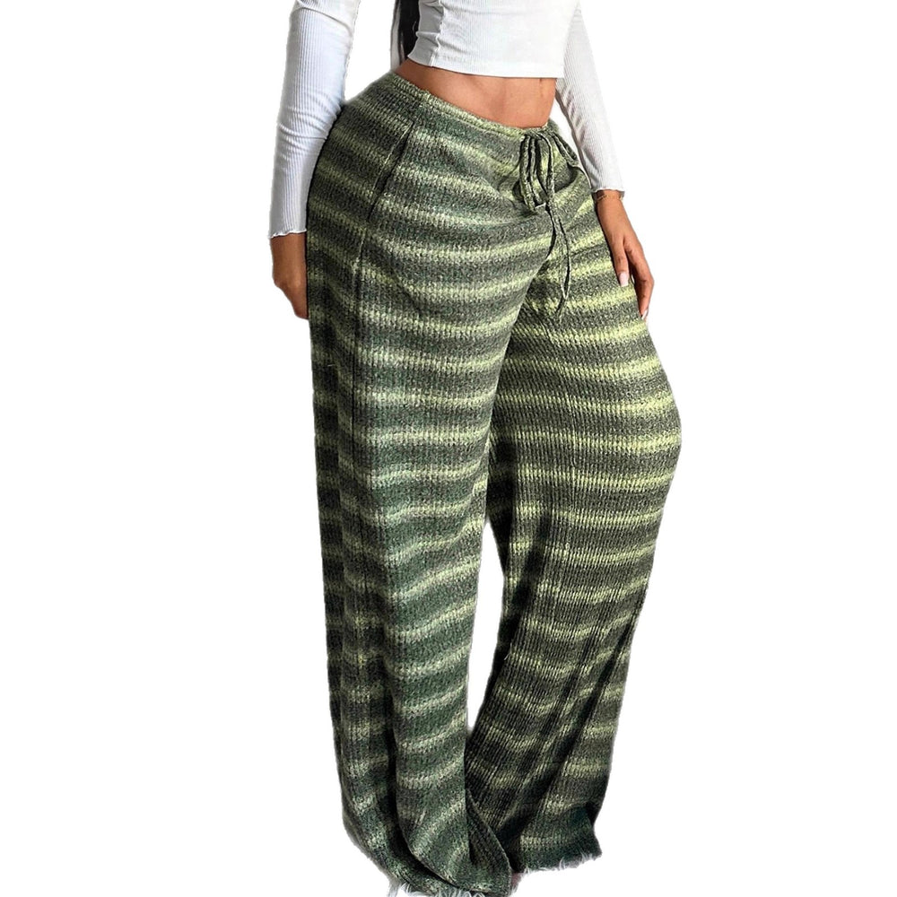 Amazon american retrostripes pantsfall and winterplaid lazy casual pants feel soft and waxy outweardrapedstraight-leg long