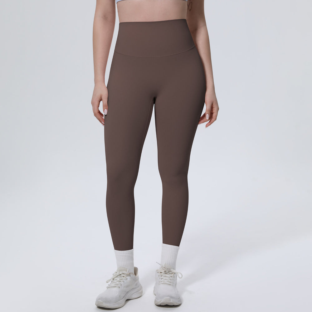 new arrival brushed yoga pants high waist hip lift anti-roll peach butt fitness pants quick-drying tight sports pants for women