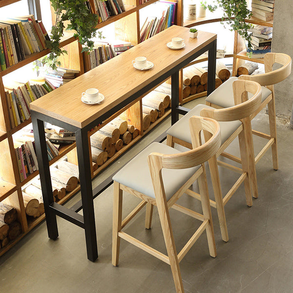 Foreign trade western restaurant cafe milk tea shop solid wood table and chair beverage table and chair combination bar bar table and chair