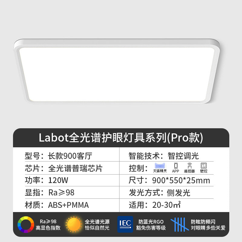 Ultra-thin full spectrum eye-care led ceiling light for living room - modern, minimalist, and elegant. complete whole-house lighting package for hallways and main living spaces