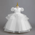 New arrival: export-quality children's formal dress - beaded wedding gown, princess dress for little girls, perfect for piano recitals and performances. kids dress