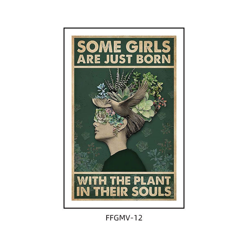 Bar decoration painting retro music dining bar restaurant KTV box hanging painting cafe clear bar abstract beautiful woman mural