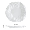 Minimalist pure white ceramic dinnerware set for home, restaurant, and hotel use - porcelain plates, creative plating, and dessert bowls
