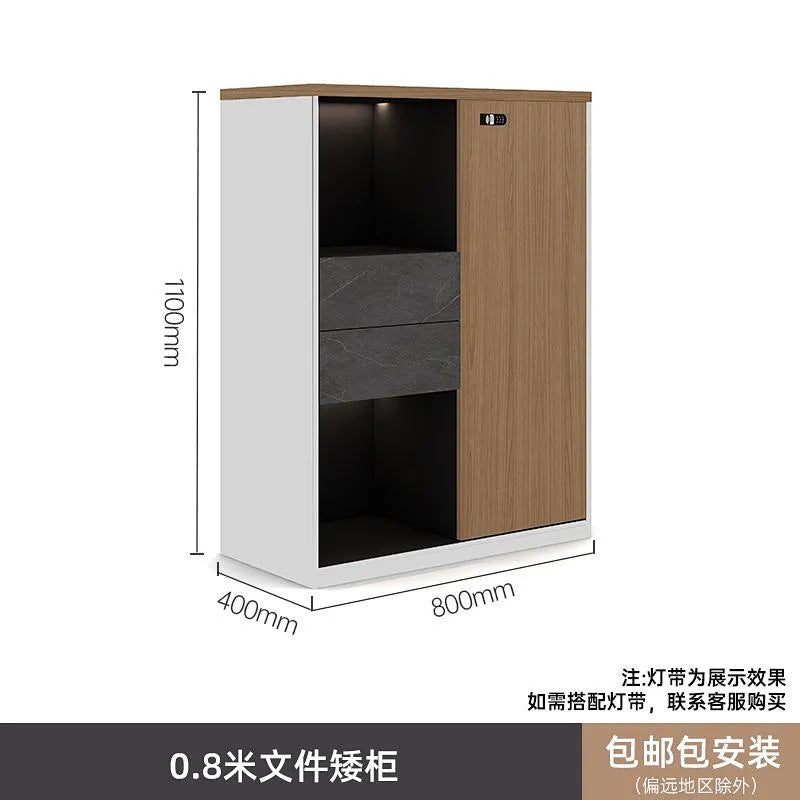 Office file cabinet wooden storage cabinet with lock information cabinet partition miscellaneous storage cabinet floor cabinet low cabinet combination